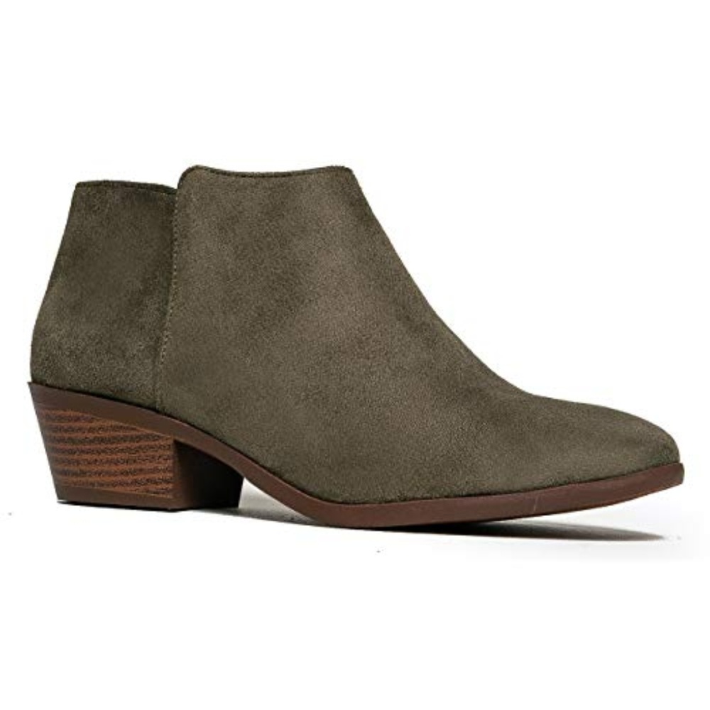 NWB SODA Western Ankle Bootie Chunky Block Heel - Picture 1 of 8